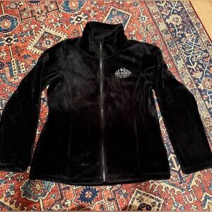 Black Fleece Zip-Up Jacket
